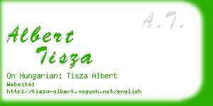 albert tisza business card